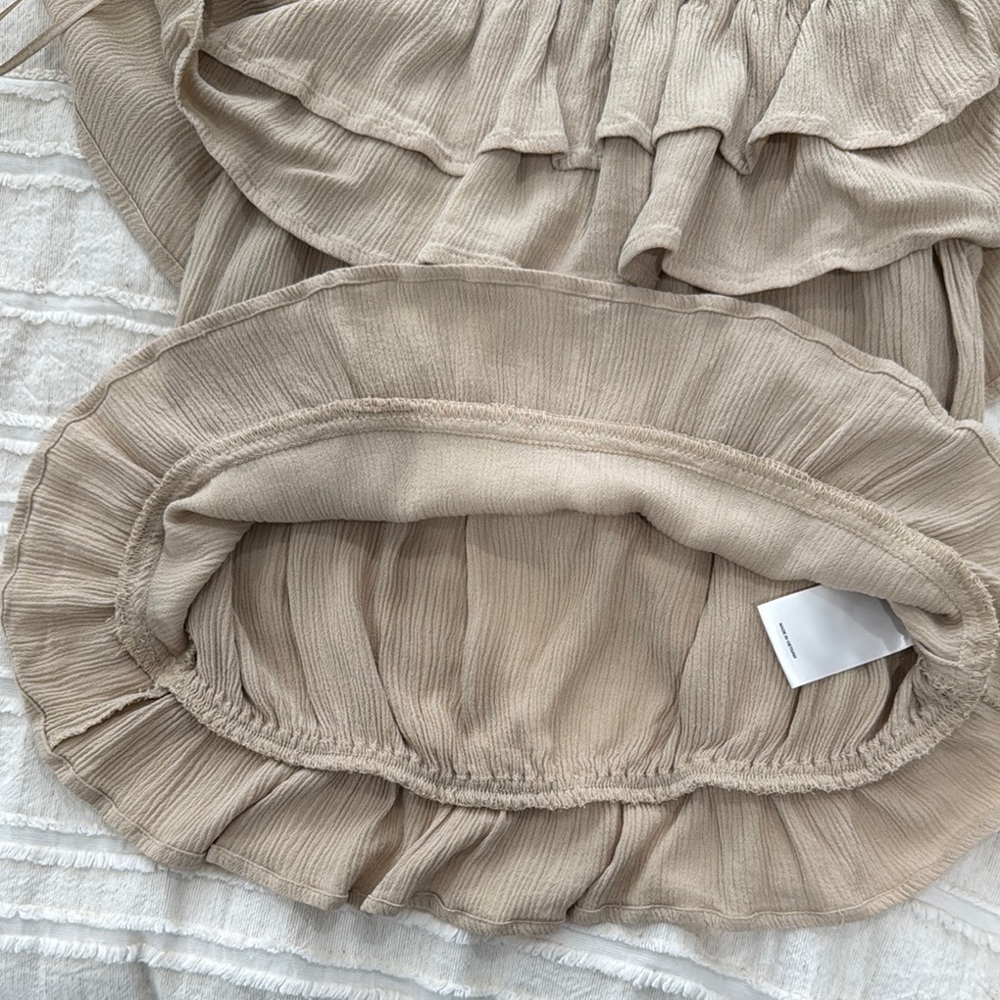 Express Tan Ruched Ruffled Camisole - Picture 5 of 5